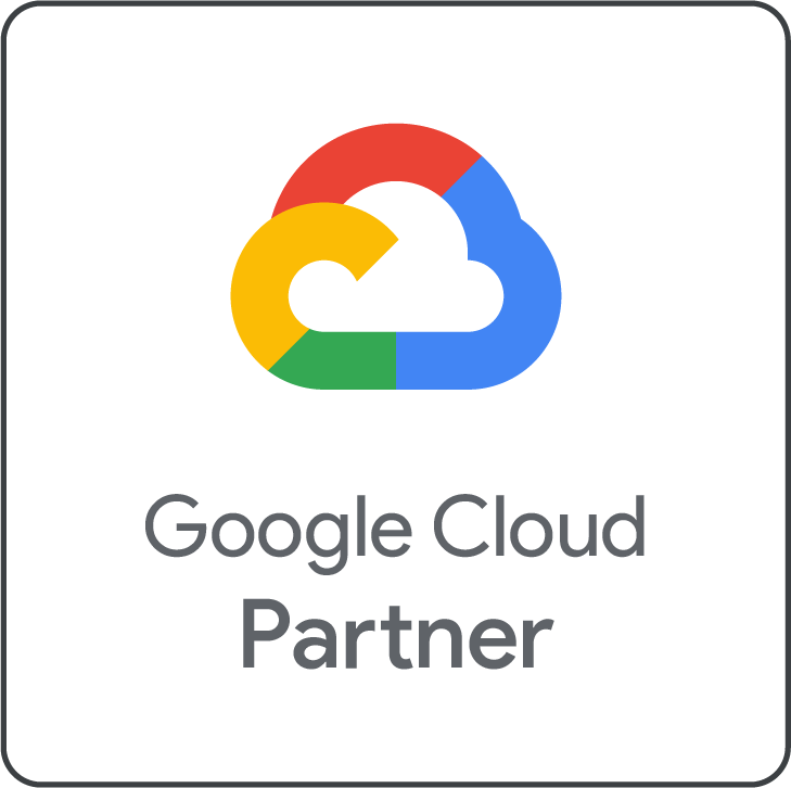 Logotipo de Google Cloud Partner y debajo el texto 'Google Cloud Partner'